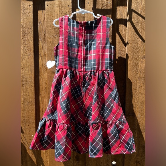 The Children's Place Girls Plaid Satin Tiered Fit & Flare Dress Size 6X-7 NWT - Picture 2 of 8